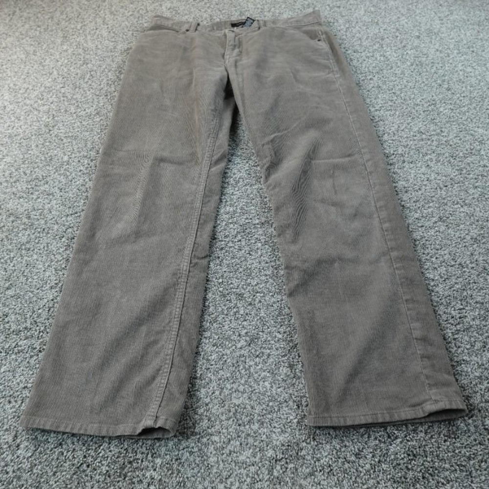 Calvin Klein Pants Mens 36X31 Gray Corduroy 5 Pocket Jeans Straight Stretch Flex